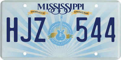 MS license plate HJZ544