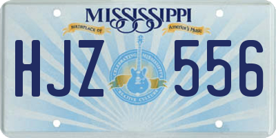 MS license plate HJZ556