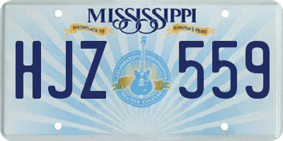 MS license plate HJZ559