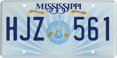MS license plate HJZ561