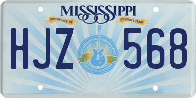 MS license plate HJZ568