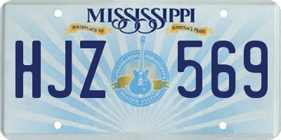 MS license plate HJZ569