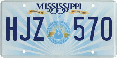 MS license plate HJZ570