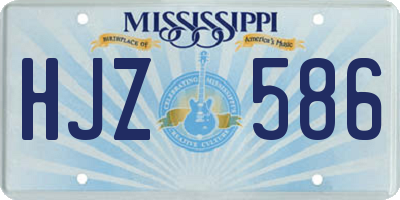 MS license plate HJZ586