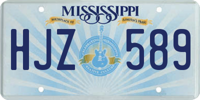 MS license plate HJZ589