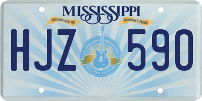 MS license plate HJZ590