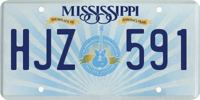 MS license plate HJZ591