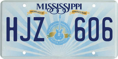 MS license plate HJZ606