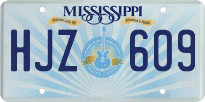 MS license plate HJZ609