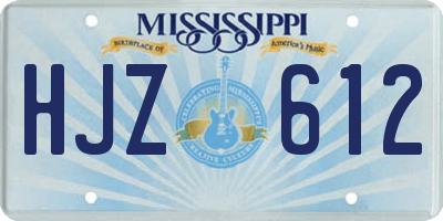 MS license plate HJZ612