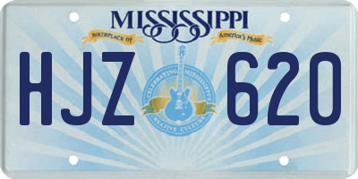 MS license plate HJZ620