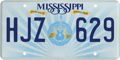 MS license plate HJZ629