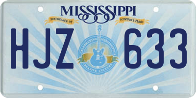 MS license plate HJZ633