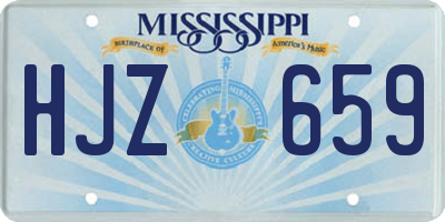 MS license plate HJZ659