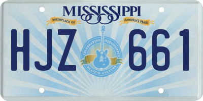 MS license plate HJZ661