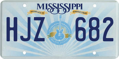MS license plate HJZ682