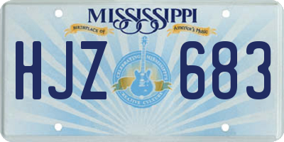 MS license plate HJZ683