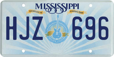 MS license plate HJZ696