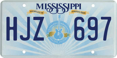 MS license plate HJZ697