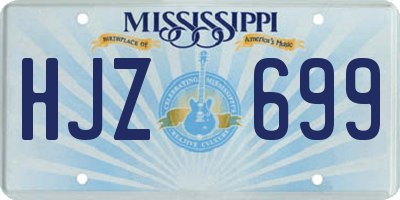 MS license plate HJZ699
