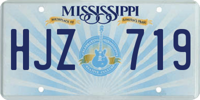 MS license plate HJZ719