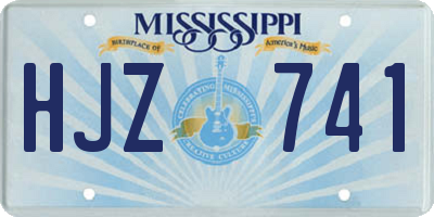 MS license plate HJZ741