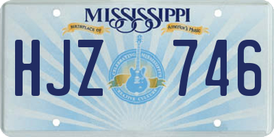MS license plate HJZ746