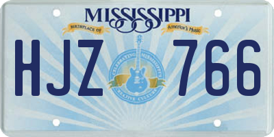 MS license plate HJZ766