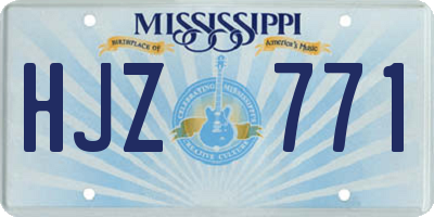 MS license plate HJZ771