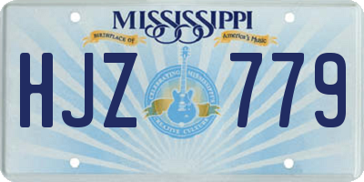 MS license plate HJZ779