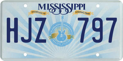 MS license plate HJZ797