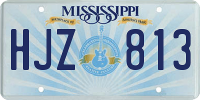 MS license plate HJZ813