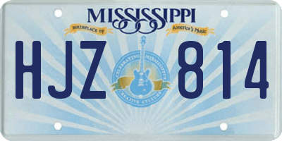 MS license plate HJZ814
