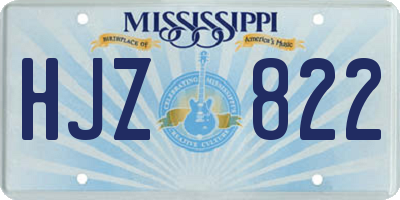 MS license plate HJZ822