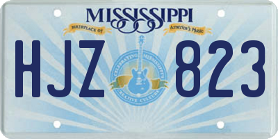 MS license plate HJZ823