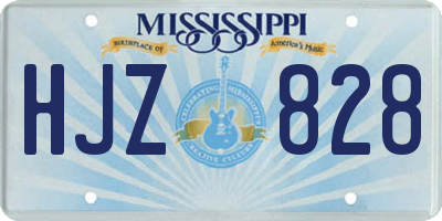 MS license plate HJZ828