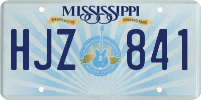 MS license plate HJZ841