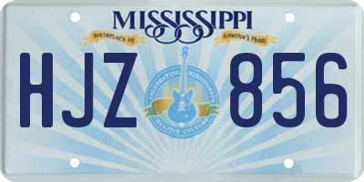 MS license plate HJZ856
