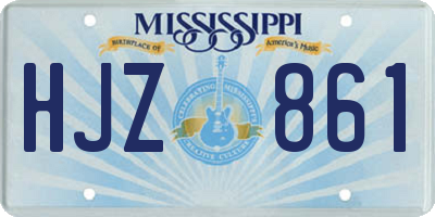 MS license plate HJZ861