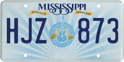 MS license plate HJZ873