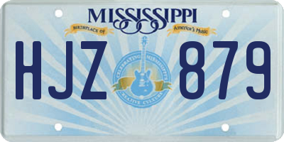 MS license plate HJZ879