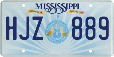 MS license plate HJZ889