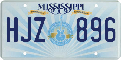 MS license plate HJZ896