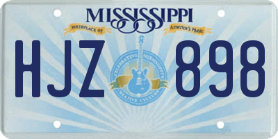 MS license plate HJZ898
