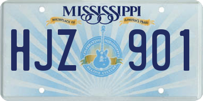 MS license plate HJZ901