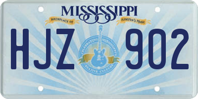MS license plate HJZ902