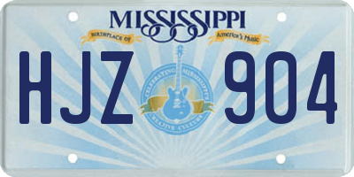 MS license plate HJZ904
