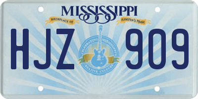 MS license plate HJZ909