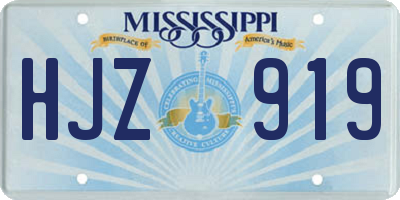 MS license plate HJZ919