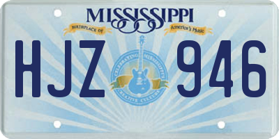 MS license plate HJZ946